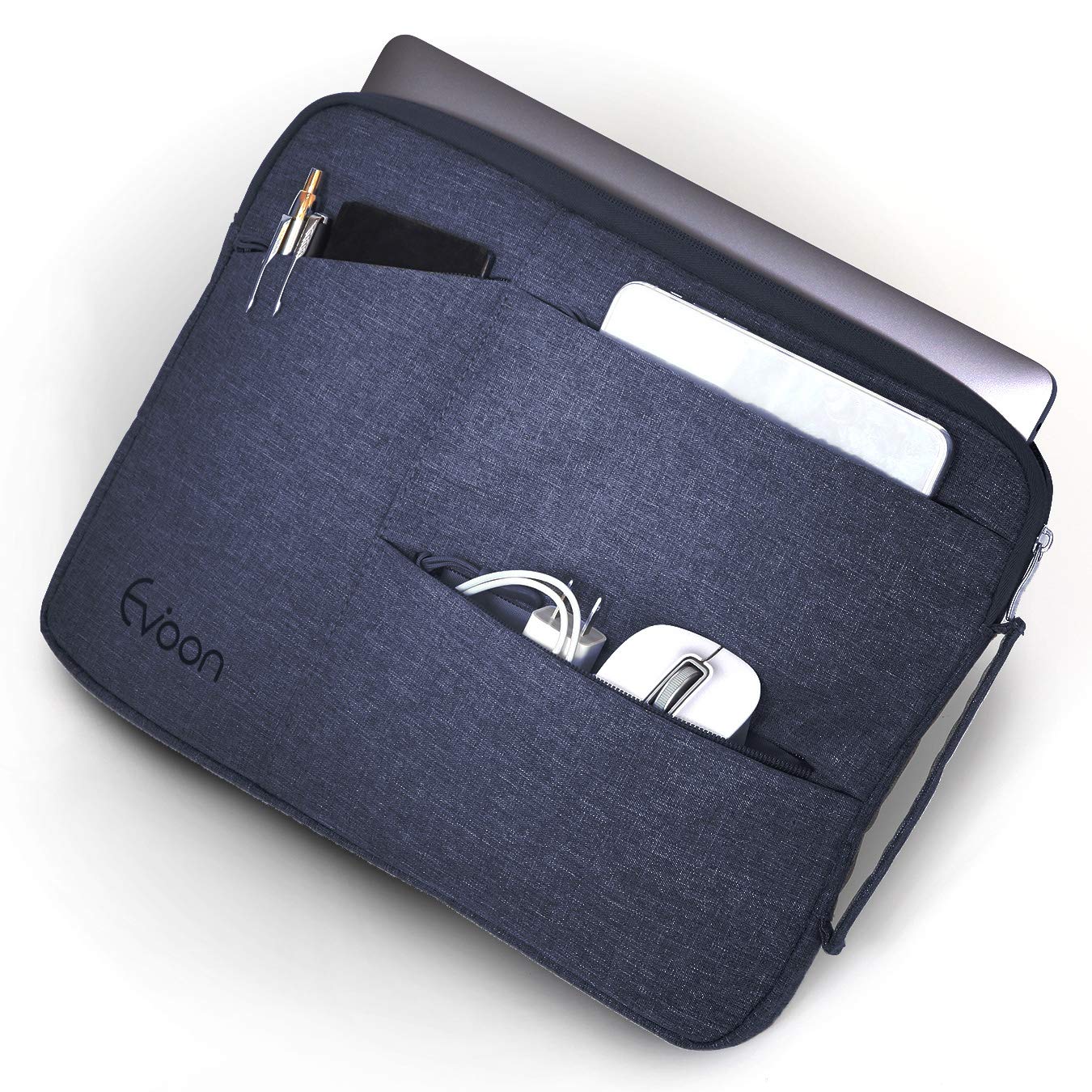 

Evoon 15.6-inch Laptop Case, Waterproof, Shock-Absorbent, Multifunctional Inner Bag, PC Case, PC Bag (Navy)