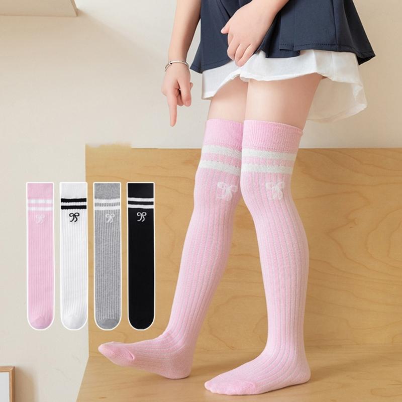 Pair Knee Length Socks Kids Long Socks Elastic Over the Knee Socks Breathable for Ages 3 To 12 Perfect for Everyday Wear