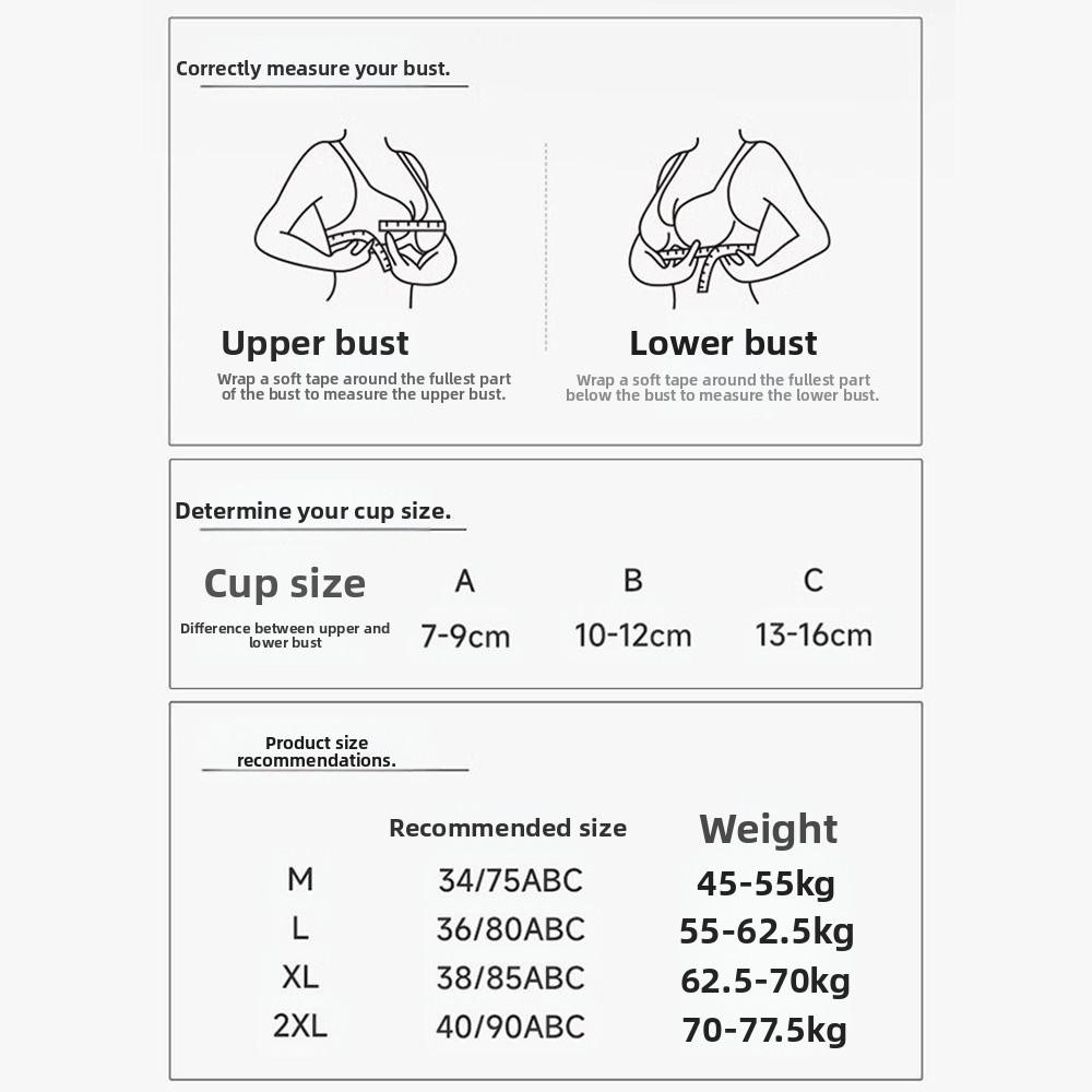 2 In 1 Posture Corrector Bra Shockproof Adjustable Front Closure Bra Full Cup Breathable Anti-Sagging Brassiere Daily Wear