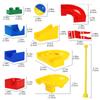 88-100PCS Funnel Slide Building Blocks Marble Race Run Maze Ball Tracking Block DIY Plastic Big Bricks Children Toys Kids Gift