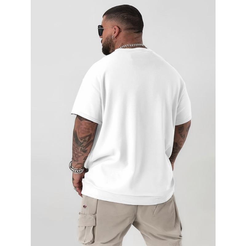 European Size Scorpio Large Size Men's T-shirts Versatile Round Neck Printed T-shirts, Street Fashion Outfits, Suitable for Basketball, Gym, Essential
