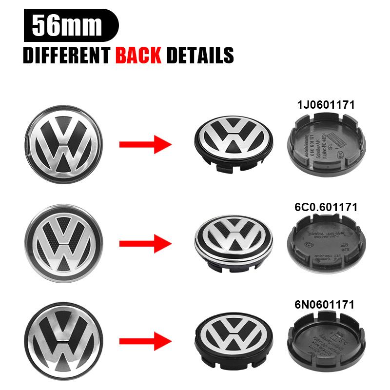 2026 Gorące Dla VOLKSWAGEN VW 4 szt. 56mm 65mm Dla VW Volkswagen Jetta MK5 Golf Passat Styling 3B7601171 Logo Samochodu Dekielki Felg H