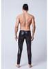 Men's Patent Leather Exotic Lingerie Bodysuit for Nightclub and Stage Performance
