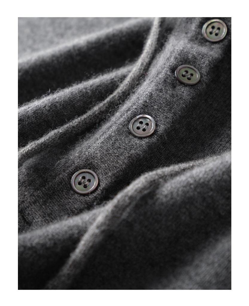 Fall & Winter Women's 100% Cashmere Half-Zip Hoodie - Loose Fit, Versatile Knit Outerwear.