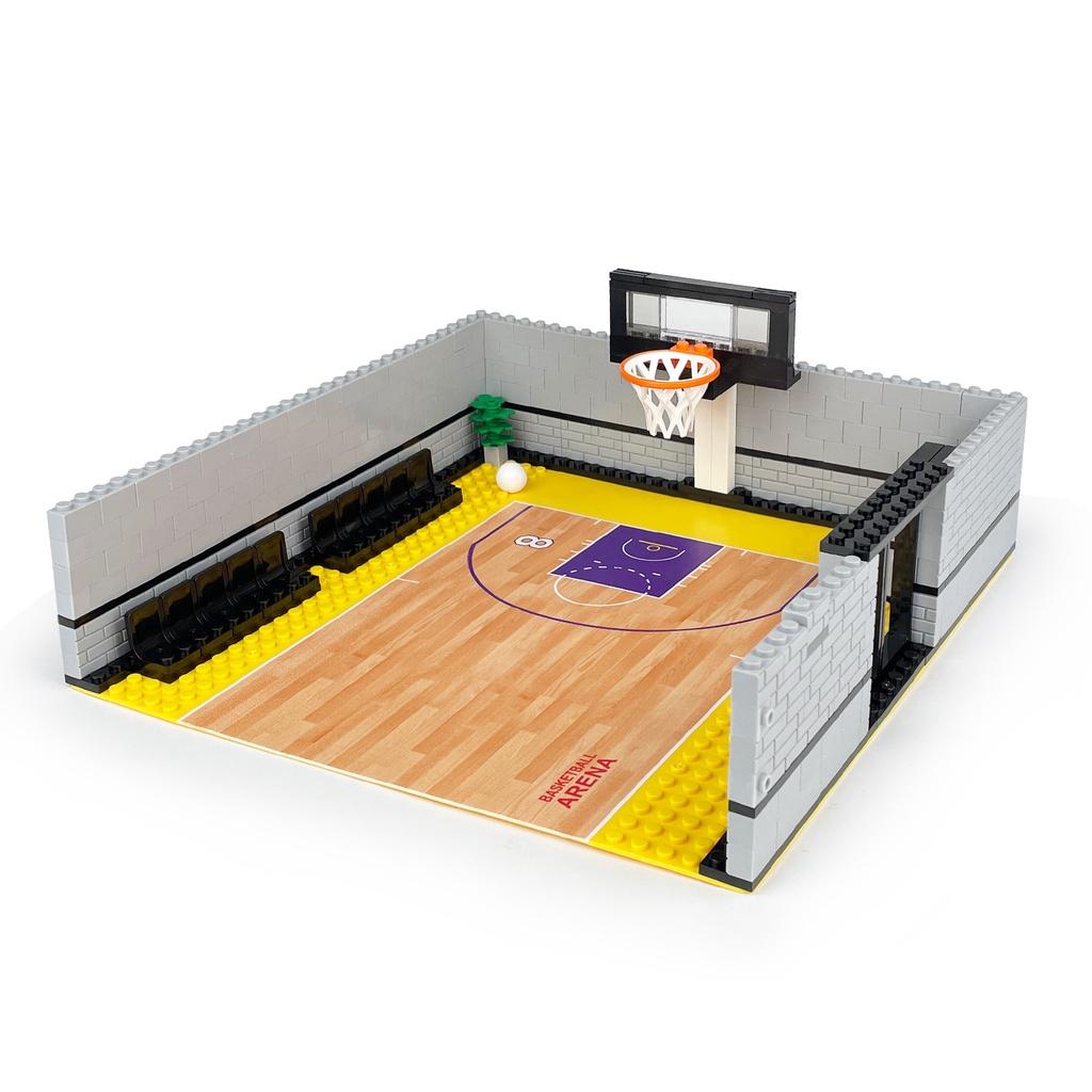 Basketball Scene Children's Small Particles Assembled Building Blocks Educational Toy Ball King Dominates DIY Boy Birthday Gift