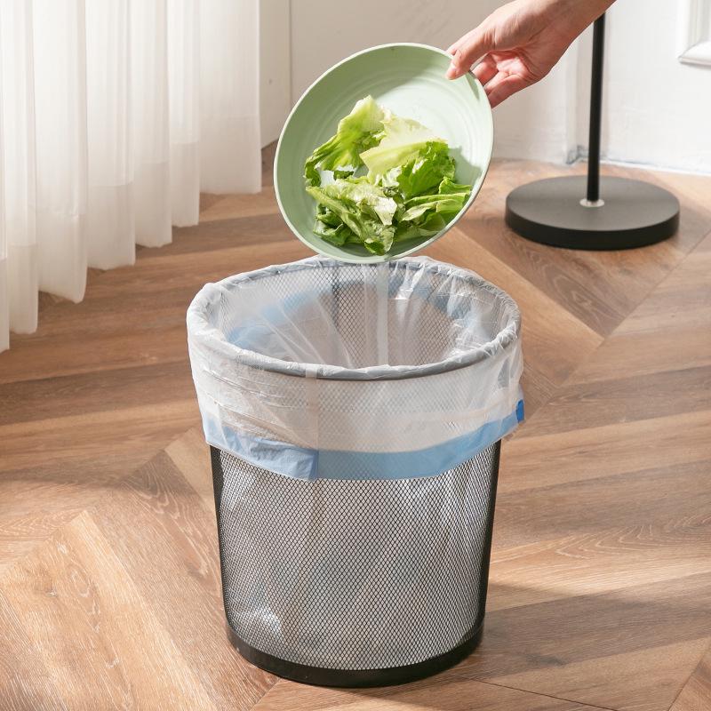 Velké bílé kuchyňské odpadkové pytle se stahovací šňůrkou – Zesílené & Design s přetržením