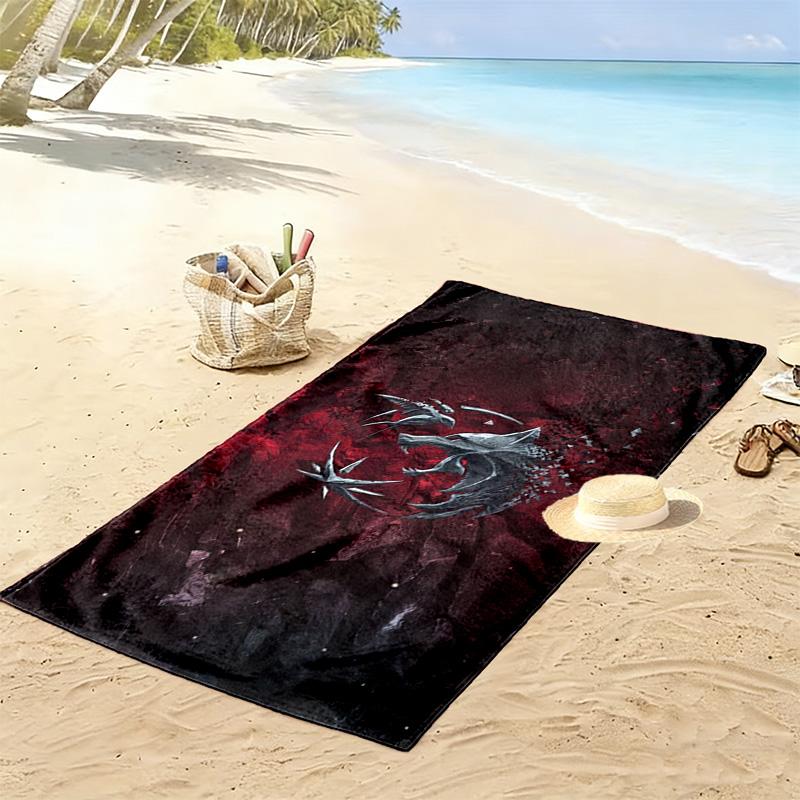 The Witcher's Fury Beach Towel Beach Soft Quick-drying Swim Towel Swim Seaside Travel and Vacation Towels Comfort Outdoor Picnic Beach Mat