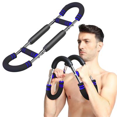 Twister Arm Exerciser with Foam Handle 40-50kg Adjustable Chest Workout Bar Forearm Triceps Muscle Strengthener Chest Expander Home Fitness Equipment