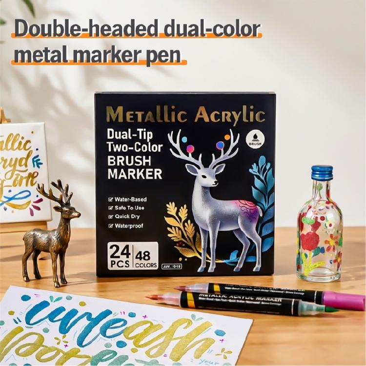 Watercolor Brush Pens Double Tip Flexible Markers Art Pens Watercolor Pen For Artistic Expression & Handcraft Projects