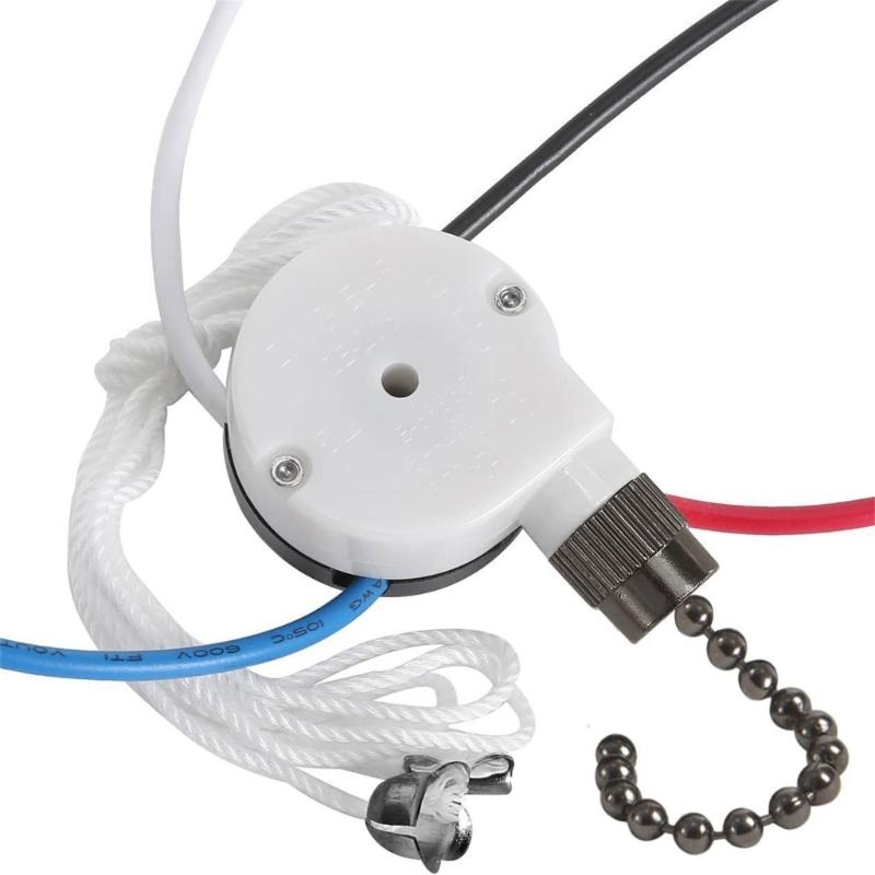 3 Speeded 4 Wire Pull Chain Fan Control Switches Pre Installed Wiring Accessory With Multiple Ceiling Fan Models