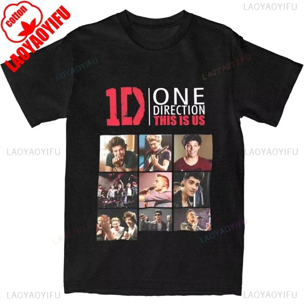 One Directions Women Print T-Shirts Rapper Short Sleeve T Shirt Hip Hop Vintage Singer Tops Summer Cotton Unisex Tees Clothing
