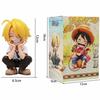 One Piece Handheld Luffy Solon Portgas·D· Ace Sitting Yamato versión Q juego de moda dibujos animados Anime coche ornamento rega