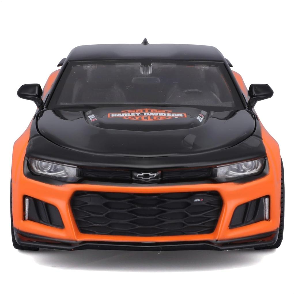 Maisto Scale Chevrolet 2017 Camaro ZL1 Custom Series Diecast Model Finished Model 32271 1/24 Black/Orange Harley-Davidson / Car,