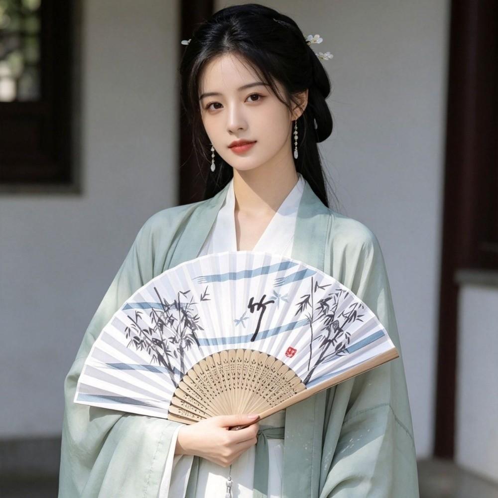 Chinese Style Bamboo Fan Butterfly Handheld Fan Performance Tassel Folding Fan Hanfu Accessories