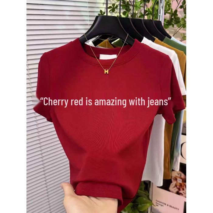 A6 High-Stretch Slim Fit T-Shirt, 92% Cotton, 8% Spandex