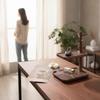 Wood Valet Tray with Key Hooks Walnut Entryway Organizer Holder Two Tier
