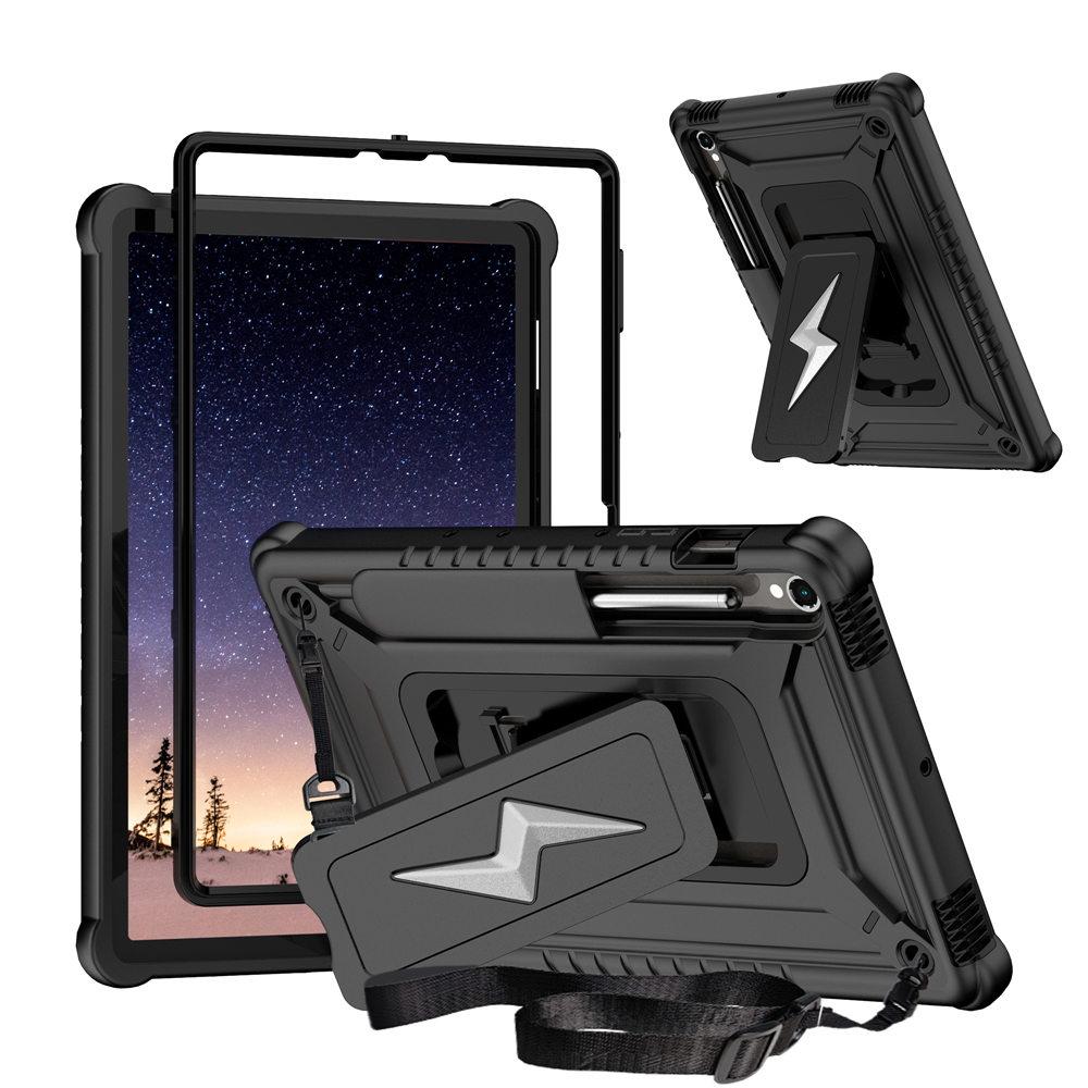 Hülle für Samsung Galaxy Tab S10FE 10.9'' S9FE S7 S8 S9 11 Zoll Armor Ständer Tablet Hülle 3 in 1 Robuster Schutz Funda