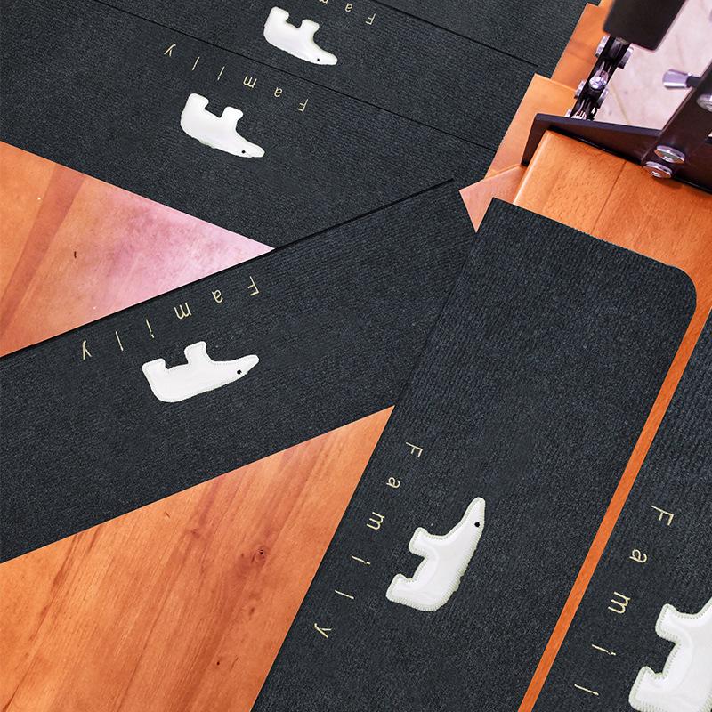 Machine Washable Non-Slip Luminous Stair Mats – Glue-Free Self-Adhesive Wood Foot Mats