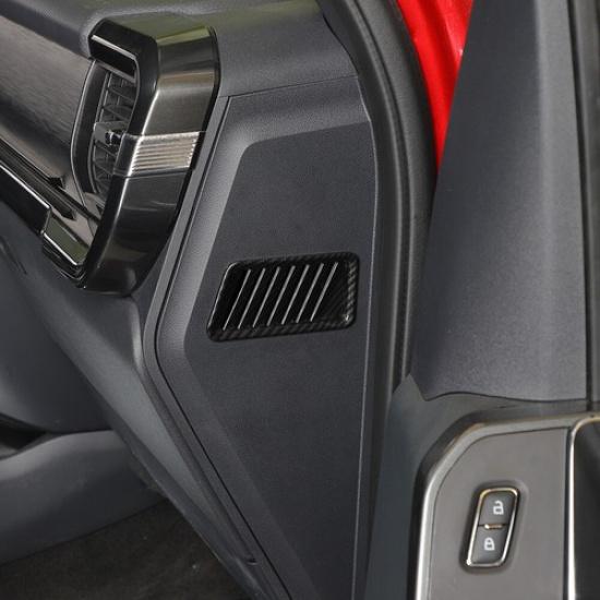 Dashboard Side Air Vent Outlet Cover Trim Bezels For Ford F150 +Carbon Fiber