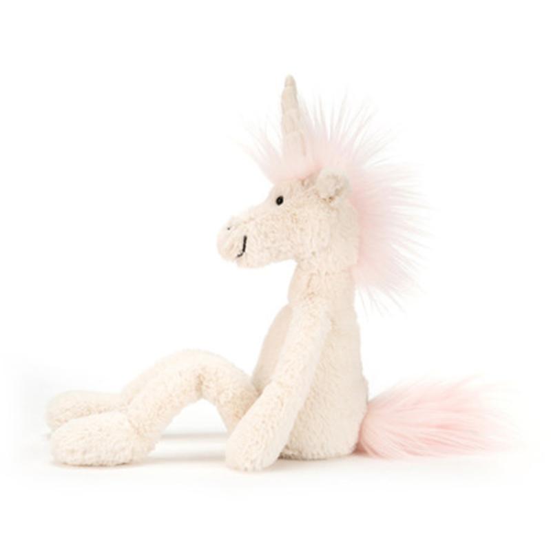 JELLYCAT Mythical Animal Series Jellycat/Animal Milky White Unicorn Soothing Doll Plush Doll 40cm High