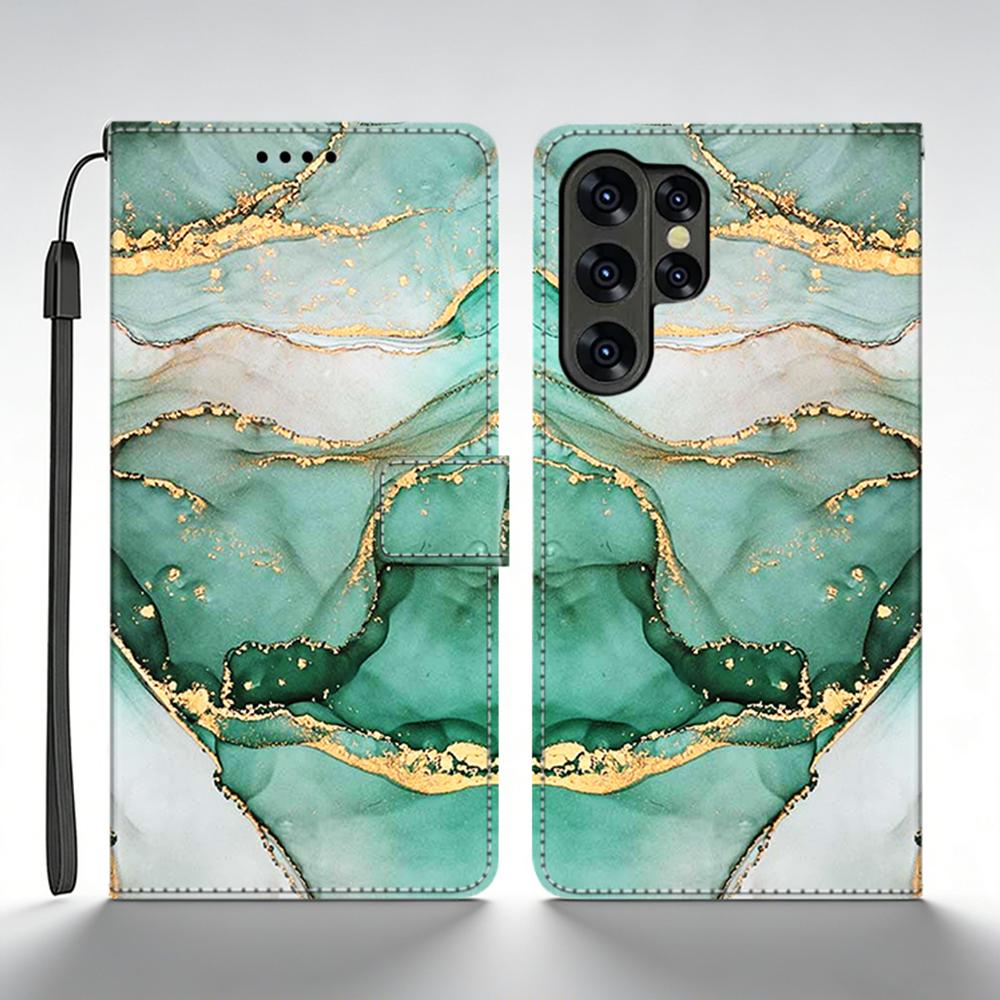 For Samsung Galaxy S25 Ultra Case Leather Wallet Flip Case For Samsung S25 Ultra Case SM-S938B Back Cover Printed Coque Fundas