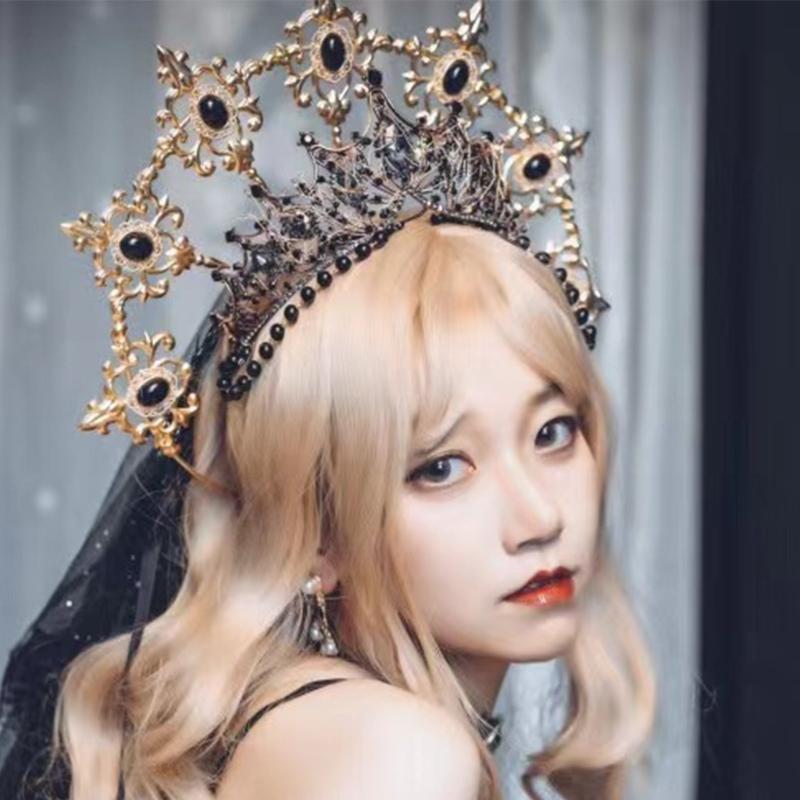 Alloy Crown Tiaras Headband Cosplay Wedding Hair Accessories Ladies Hair Hoop