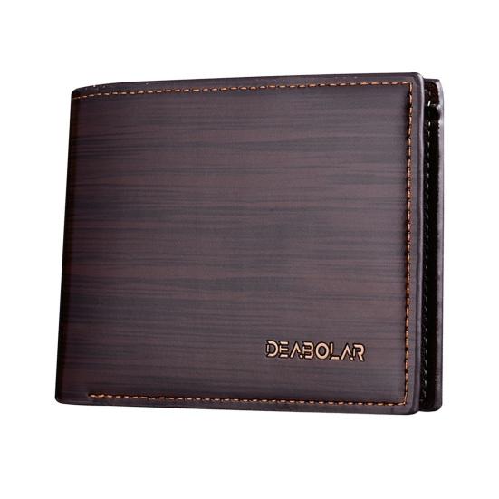 

Мужской кошелек однотонный большой емкости в деловом стиле с несколькими отделениями большой емкости темный кофе