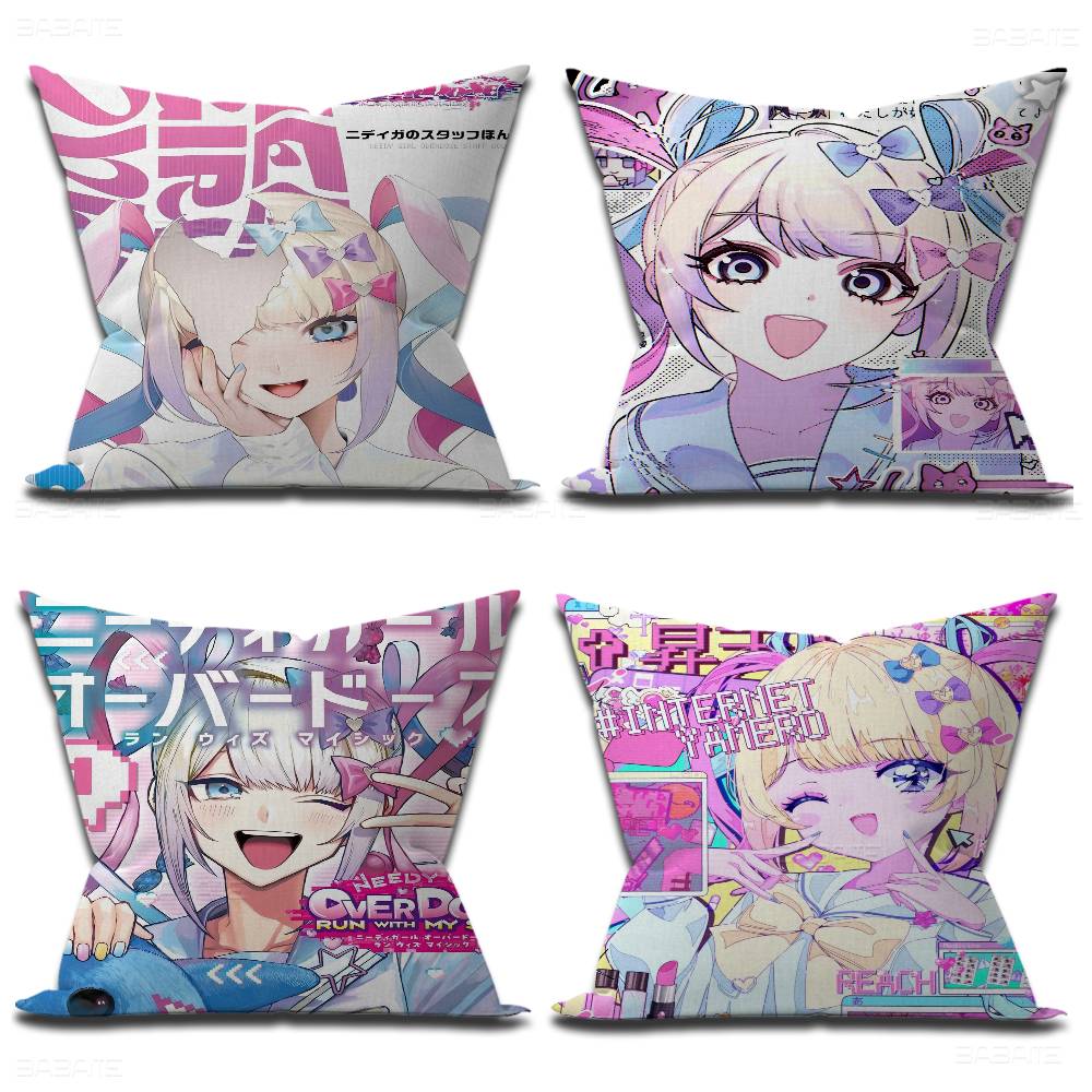 Game N-Needy Streamer Overload Pillow Anime Pillow Sofa Bed Head Pillow Cover Cushion Cover 45X45 Cm Fashion