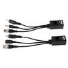 1 pár Bnc - Rj45 passzív videó táp + audio balun adó-vevő CCTV kamerához