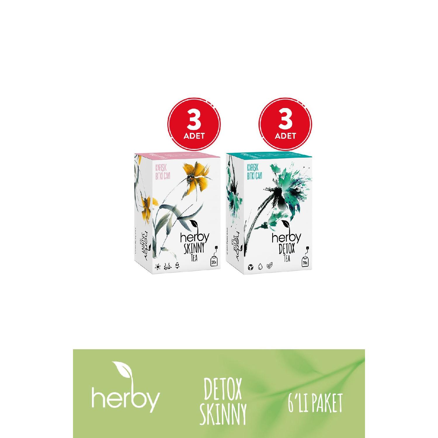 

Детокс-пакет с травяным чаем из 6 предметов (Детокс-чай, Тощий чай)