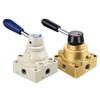 HV-02 Hand-Operated Pneumatic Valve: Three-Position Four-Way Switch, Manual Control with Cylinder Reversal.