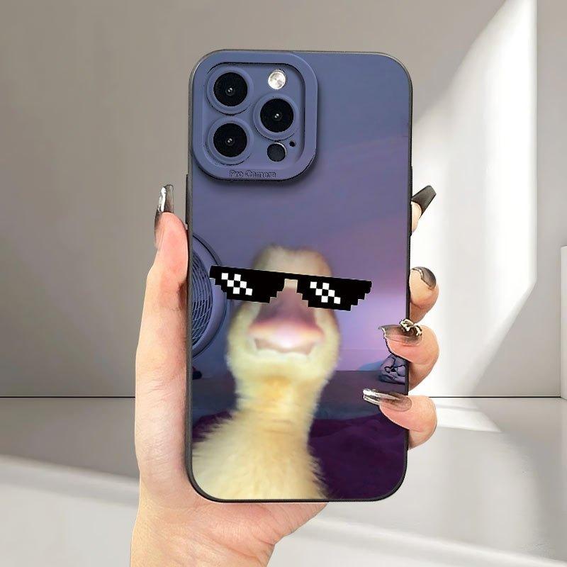 Creative Fashion Duck Pattern TPU Silicone Phone Case For iPhone 17 Pro Max Air 17E 16E 16 Plus 15 14 7 8 13 11 12 XS X XR Cover iPhone 11