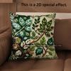 2D Enchanting Leafy Pattern Throw Pillow Covers Pattern Cushion Cover Suitable For Sofa Bedroom Car Pillow Cover