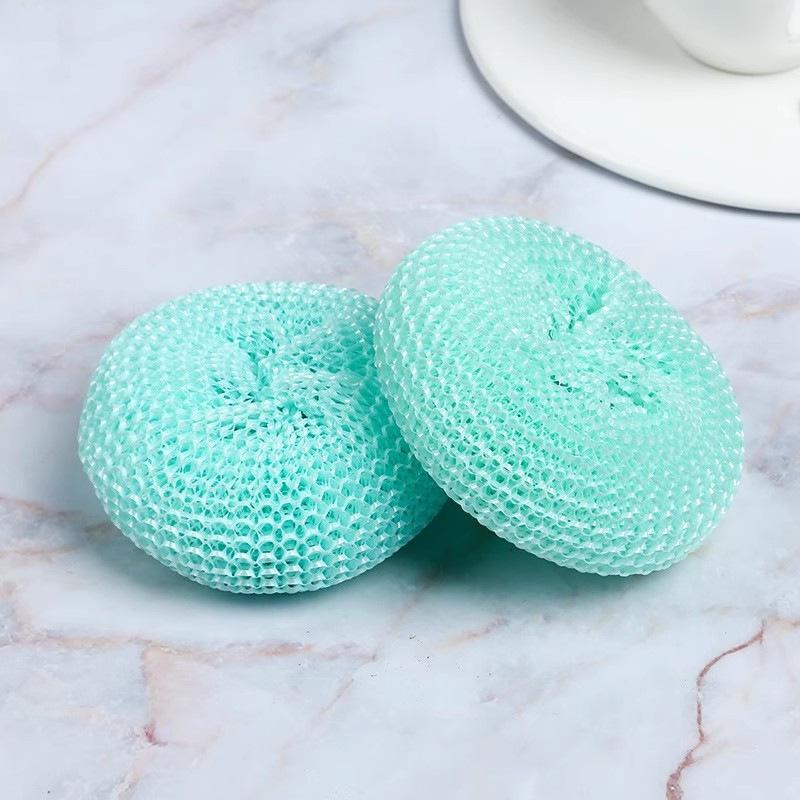 Cleaning Balls, Bamboo Fiber Cleaning Balls, Perfect Tools for Scrubbing POTS and Dishes, Steel Wool Balls 1pc светло-синий
