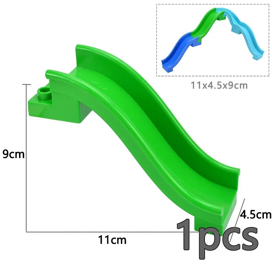 Store byggeklosser Slide Swing Seesaw Park Lekeplass Series Large Pillar Murstein Barn Barn Pedagogisk Leke Kompatibel Duploe