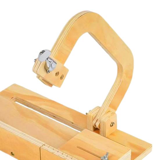 Wooden Soap Cutter Adjustable Handmade Soap Slicer Single Wire Soap Cutting Tool for Cheese Butter Cake Bread DIY Making Tool