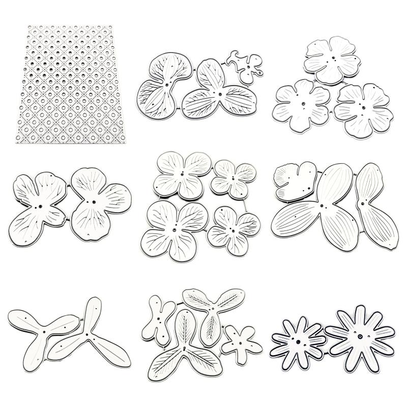 Exquisite Flower Cutting Dies Metal Embossing Die Cuts Decorative Stencil for Gift Card Making DIY Scrapbooking Albums
