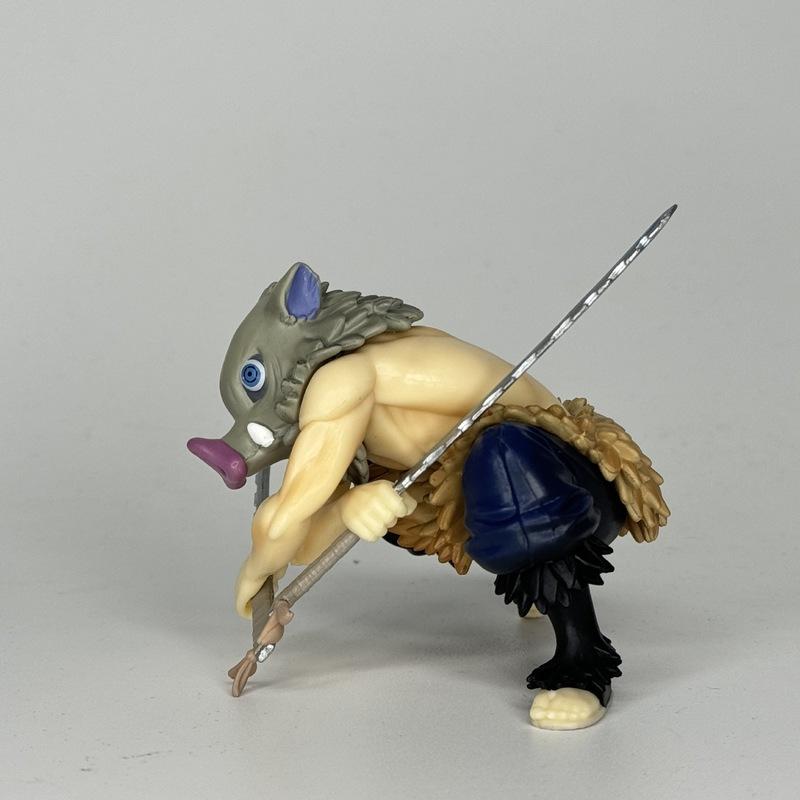 Anime Action Figure Demon Slayer Hashibira Inosuke Model Collectible Pvc Playthings Giyuu Kimetsu No Yaiba Statue Model Children Playthings