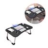 Kids Laptop Desk with Cup Holder Density Board Foldable Bed Table for Household Bedroom
