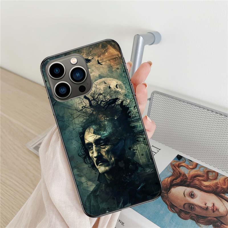 Edgar Allan Poe Handyhülle Für Iphone 17 Air 16 15 Pro Max 14 Plus 16E Hülle 13 Pro 12 Mini 11 Klare Hülle Silikon Niedliche Hülle S