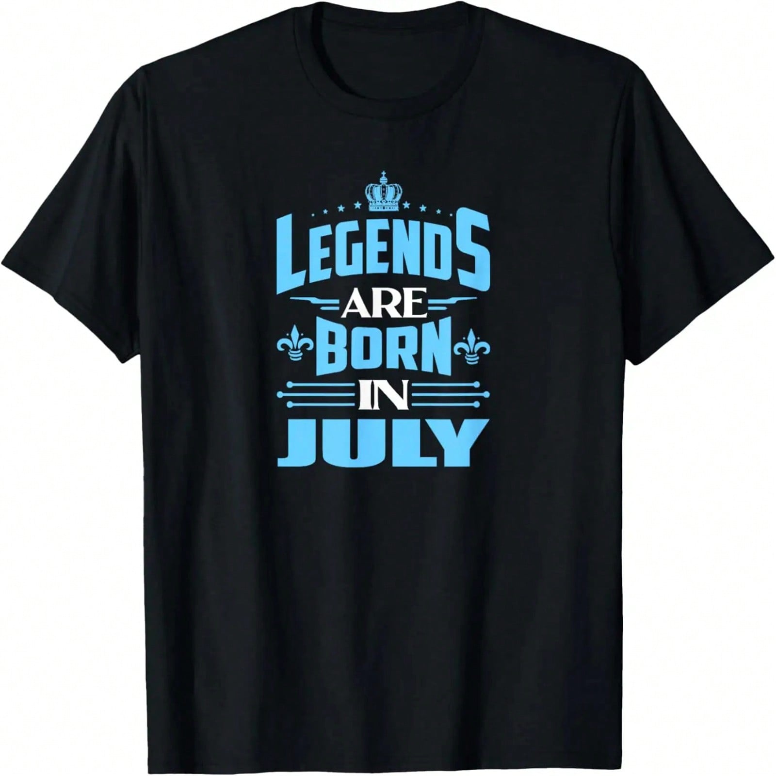S Are Born In July With Crown Graphic T-Shirt S разноцветный