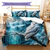 Owl Art Pattern Bedding Quilt Set Quilt Cover Pillowcase Home Decoration Gift (1 * Duvet Cover + 2 * Pillowcase, Without Core)