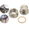 FZJDSD 12MM KIT STEEL BUNG & STEEL PLUG + WASHER Transmission sump drain plug Oil pan drain plug (weld in)