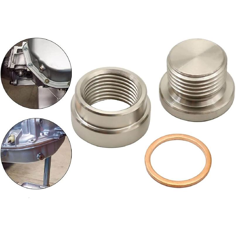 FZJDSD 12MM KIT STEEL BUNG & STEEL PLUG + WASHER Transmission sump drain plug Oil pan drain plug (weld in)