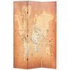 Room Divider - vidaXL - World Map - 120 X 170 Cm - Yellow - Indoor