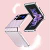 Folding Design Transparent Acrylic Case For Samsung Galaxy Z Flip 3 5g Flip3 Anti -Knock Hard Phone Cover For Samsung Z Flip 3