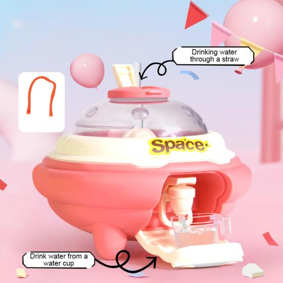 Mini Water Dispenser Baby Toy Food Grade BPA Free Large Capacity Easy To Use UFO Shaped Drinking Water Toy