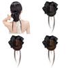 Scrunchie Flower Bun Head Wig Claw Clip Ball Head Wig Korean Style False Hair Pieces  Daily Use
