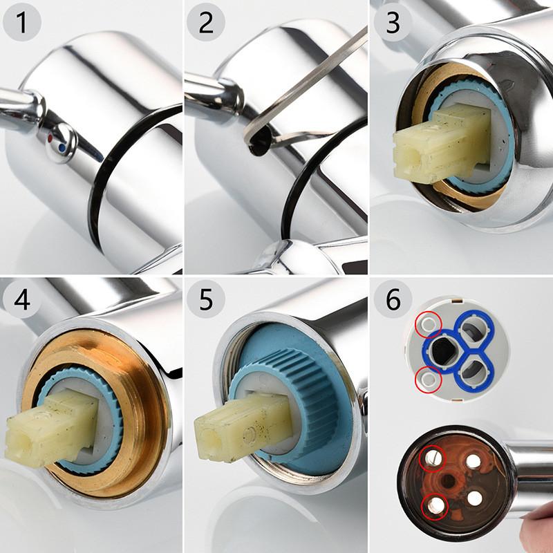 Cartucho 35mm/40mm Ahorro de Agua Bobina Cerámica Grifo Mezclador de Agua Sedal Cartucho para Grifo de Cocina Baño Pieza de Repuesto