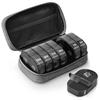 Pill Organizer 2 Times a Day Canvas Bag Pill Case Portable Weekly Large AM/PM Pill Box 7 Day Store Medication Vitamin Fish Oil